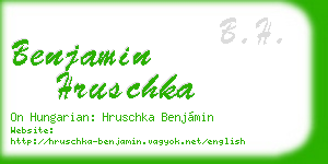 benjamin hruschka business card